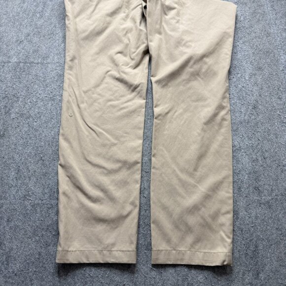Lululemon Commission Pants Men 32 x 29 Beige Slim Tapered Technical Chinos - Picture 8 of 16